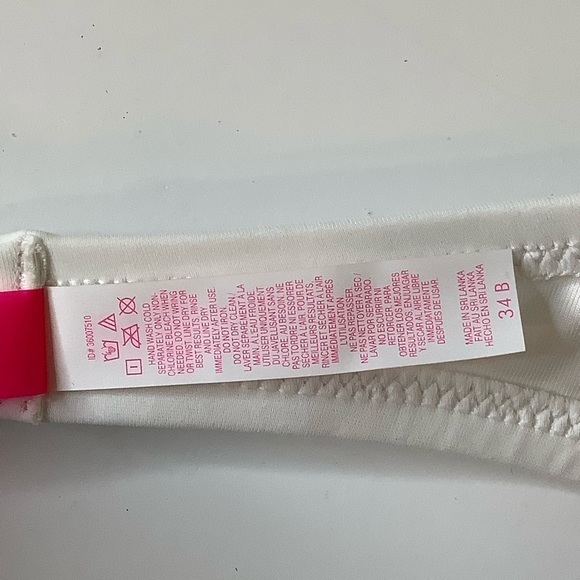 Victoria’s Secret Aqua Waves sequins bandeau strapless bikini top SZ 34B EUC - Picture 4 of 12